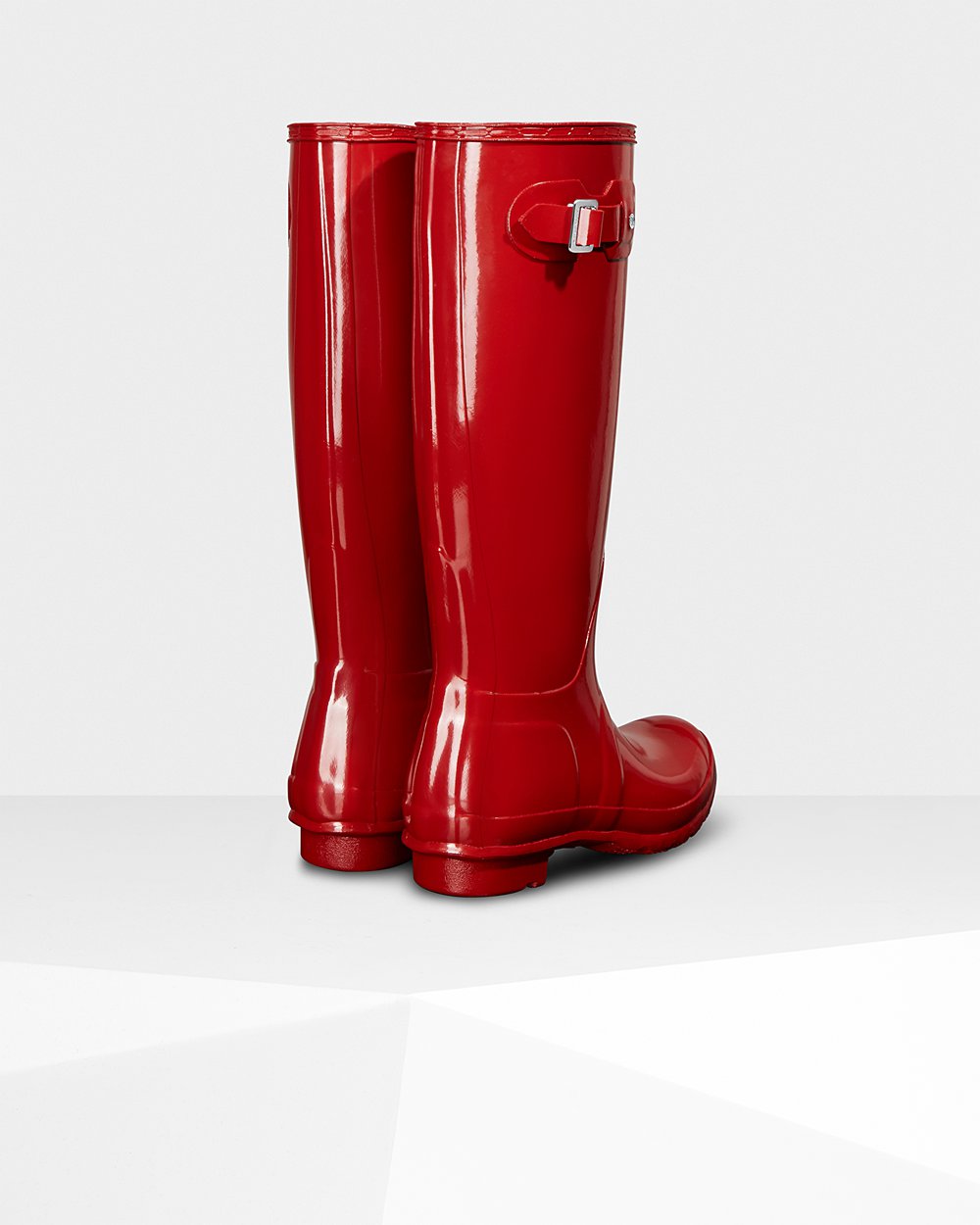 Botas de Lluvia Altas Hunter Mujer - Original Gloss - Rojos - CVTMBRD-47